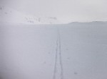 Day 19. Looking back at my tracks as I cross Kaldevatn lake