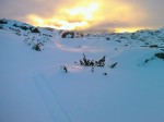 Sunrise after leaving Gaukheihytta