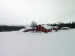 Day 641 Gjevsjo farm with the lake beyond on an overcast morning