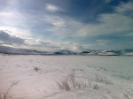 Day 101. Looking west from Porojarvi to possibly the east edge of the Caledonian mountains thrust blocks