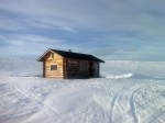 Day 101. The small cosy cabin at Taapmajarvi which sleeps 4