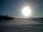 Day 104. Sunrise before the blizzard in Sallejohka stream valley