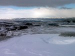 Day 111. Looking from Caskiljohka stream and gorge to Porsanger fjord in the distance 
