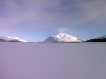 Day 94. Looking east down the frozen Altevatnet lake