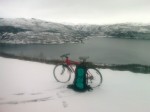 Day 125. Looking over Vestertana fjord to the village of Sjursjokka
