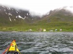 Day 166.2 Across the Oksfjord from the town of Oksford was the former homestead hamlet of Klubbnesvik which were now used as leisure cabins