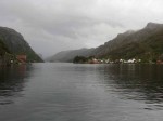 Day 333.7 After the thunderstorm at Ystebo looking into the steep fjord at Ana-siri
