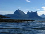 Day 184.5 The very spectacular mountain of Eidetind, 1040m, taken from Helloya in Folda fjord