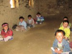 Some of the children at what passes for a school in Jang in Limi Valley in Nepal